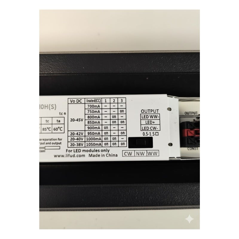 Suspension Linéaire LED 120cm 40W 130lm/W Interconnectable CCT Noir - 3000K/4200K/6400K - SILUMEN - 5