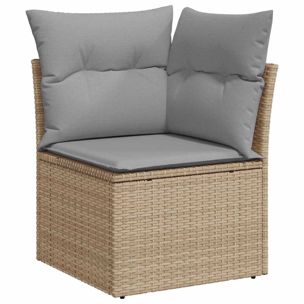 Conjunto de sofás de jardín 5 pcs Gris Claro Poliratán vidaXL - 6