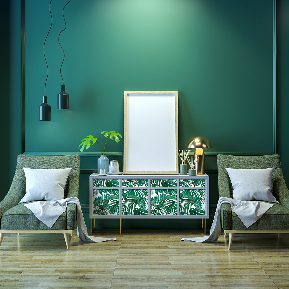 Adesivo mobili tropicale Tahuata - Sticker adesivo - adesivi murali - 40x60cm - 3