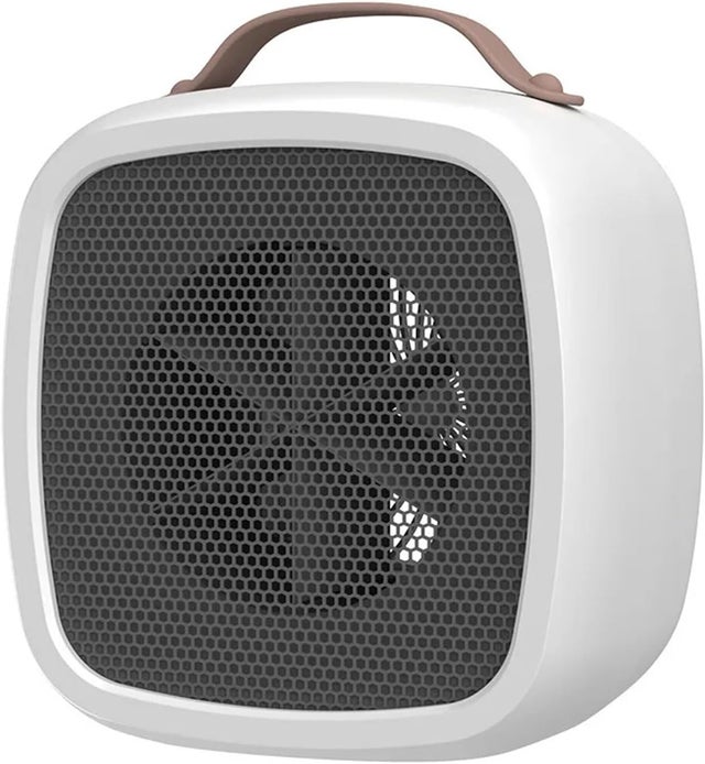 Mini radiateur électrique portable 500 W, puissant, silencieux, pour la maison et le bureau, idéal pour l'hiver (couleur :blanc)