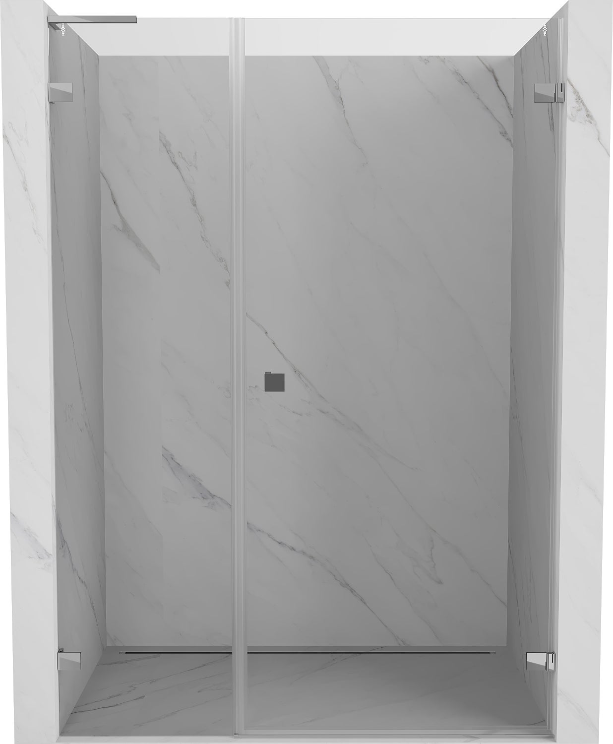 Mexen Lunar-B L drzwi prysznicowe uchylne prawe 140 cm, transparent, chrom - 832SL-140-050-01-00-P