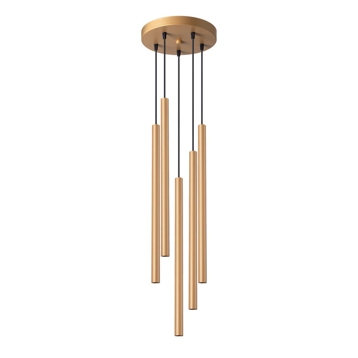 Lampa wisząca Pastelo złota 5xG9x8W tuby wym: 110 x 25 x 25 cm metal Sollux Lighting