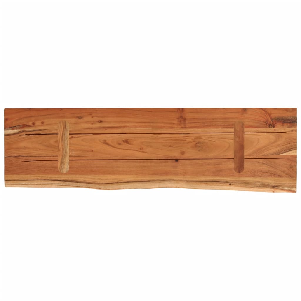 Étagère murale | Étagère flottante | Étagère suspendue rectangulaire massif acacia bordure assortie CFW285952 - 5