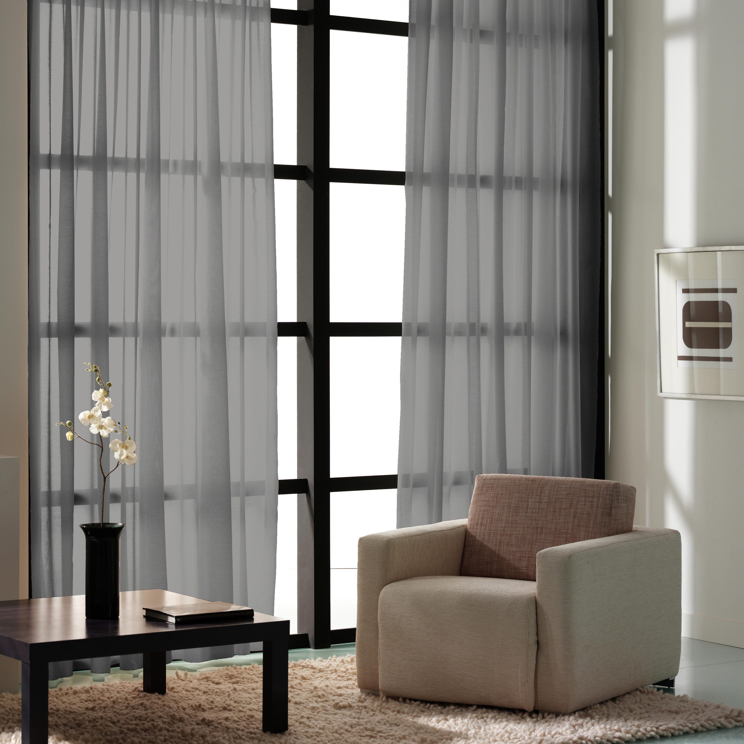 Zasłona zaciemniająca AYDEN - szer. 200 x wys. 270 cm - Tkanina z mieszanki lnu i poliestru - Taupe - INSPIRE - 6