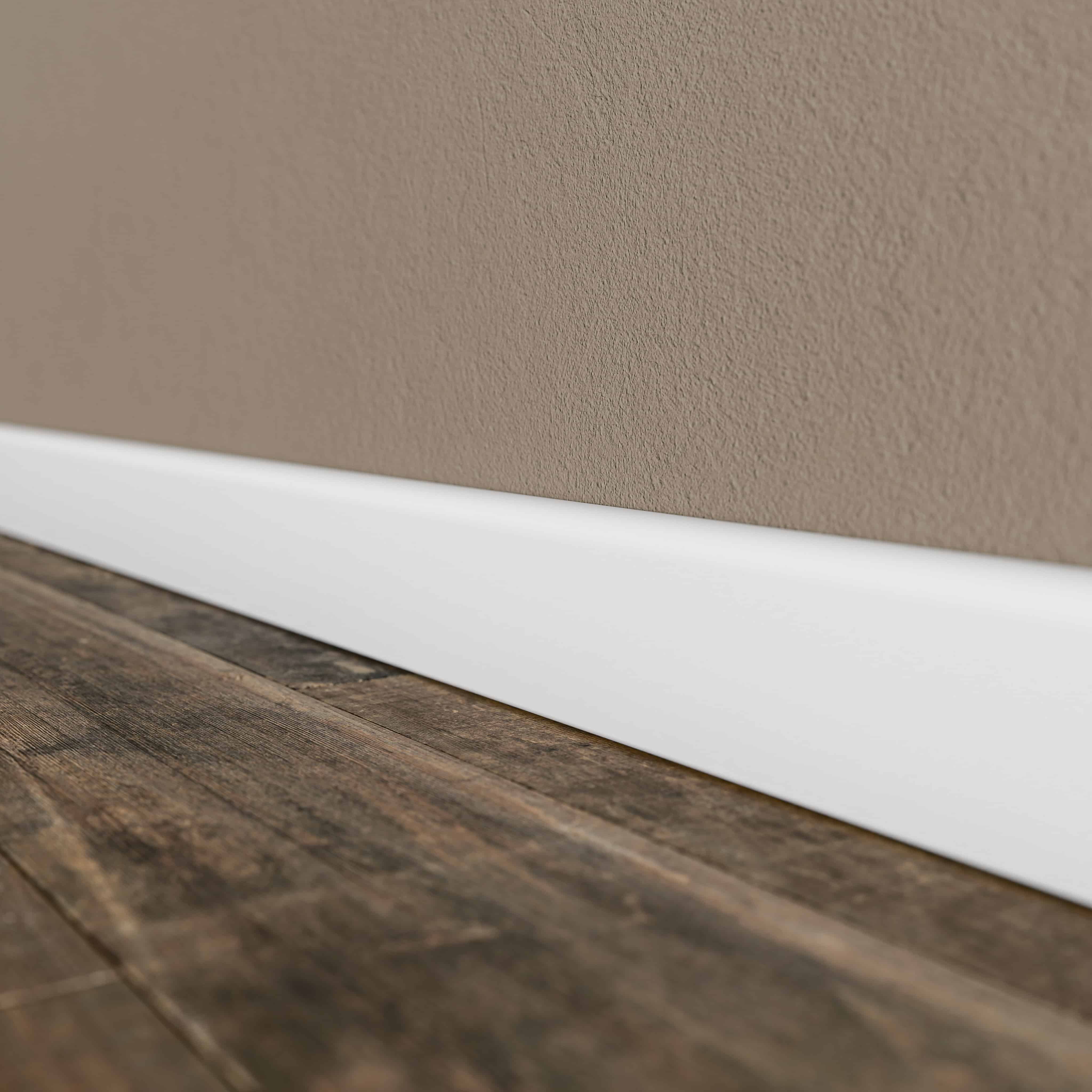 Plinthe Passe-Câble PVC 80 mm - Blanc - 1 m, À l'unité - 2