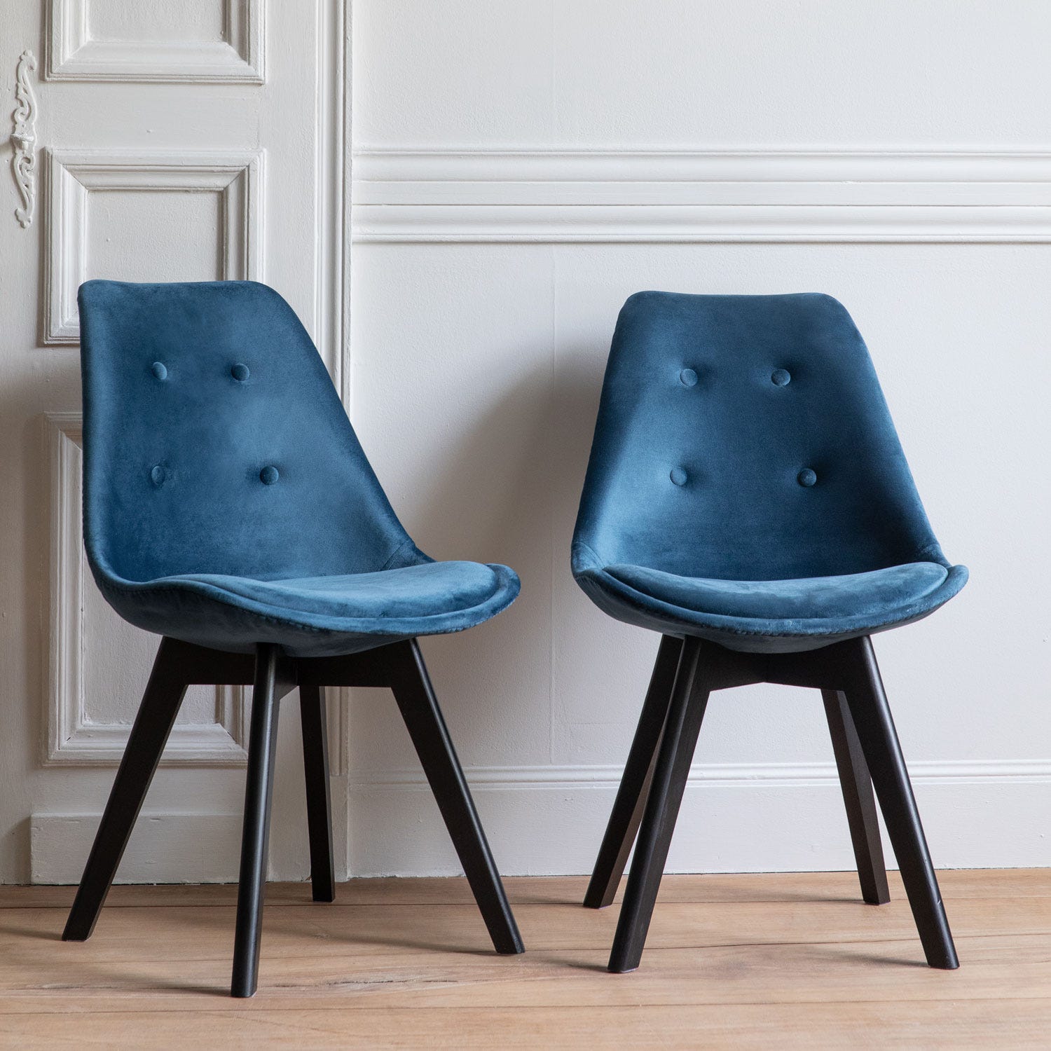Lot de 2 Chaises bleu - Ameublement Lot de 2 Chaises bleu - Ameublement