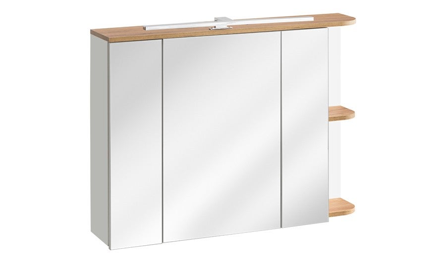 Szafka łazienkowa PLATINUM 840 94 cm biała z lustrem