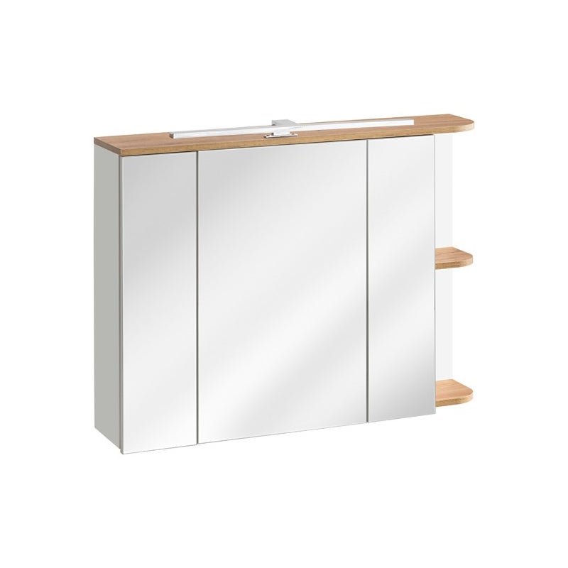 Szafka łazienkowa PLATINUM 840 94 cm biała z lustrem