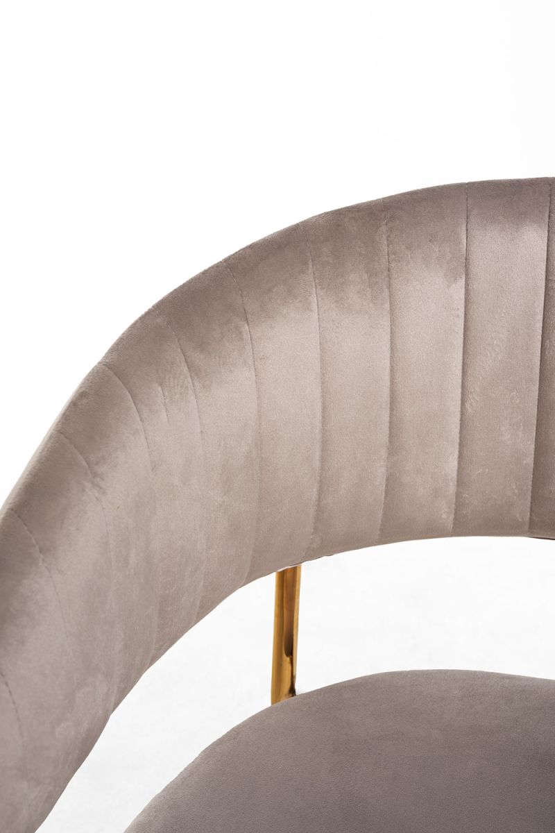 Cadeira Moniel Golden Veludo - Cinza escuro - 8