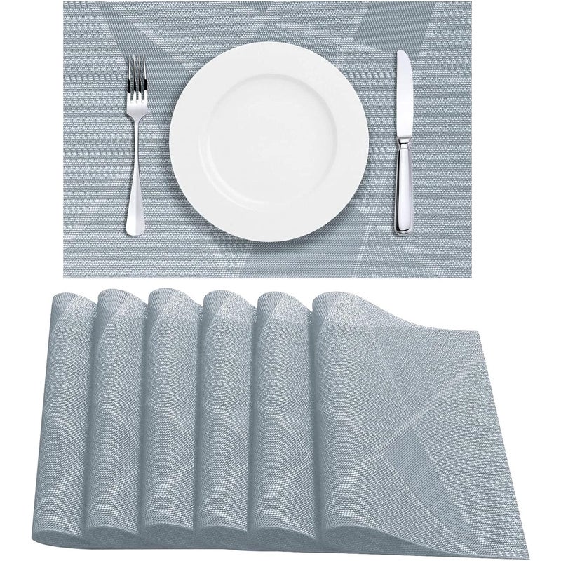 Zestaw 6 zmywalnych niebieskich pokrowców na biurko z tworzywa PVC, antypoślizgowych i odpornych na zużycie, łatwych do czyszczenia i przechowywania,