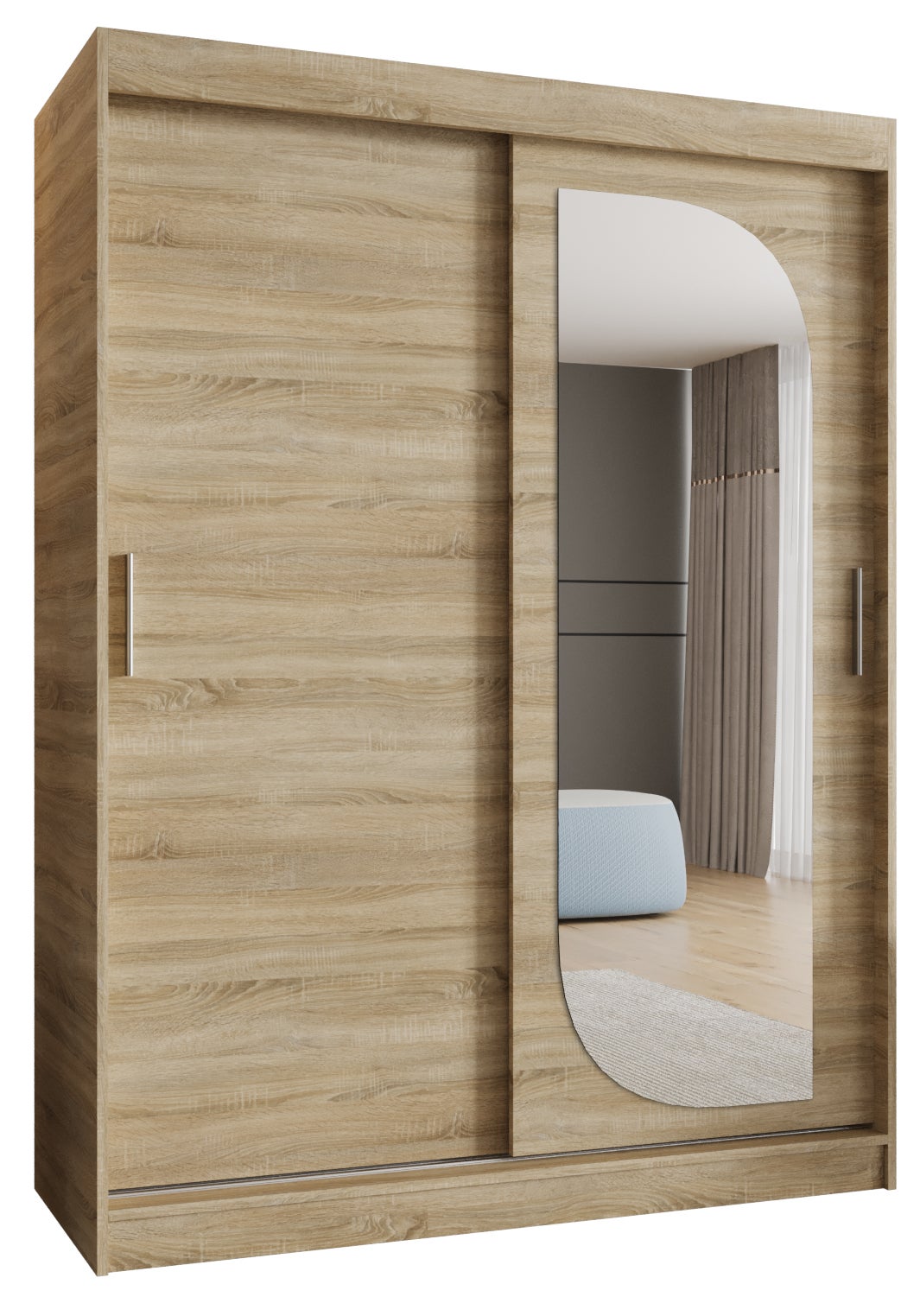 Szafa przesuwna garderoba LUCY 150 x 62 x 200 cm Sonoma