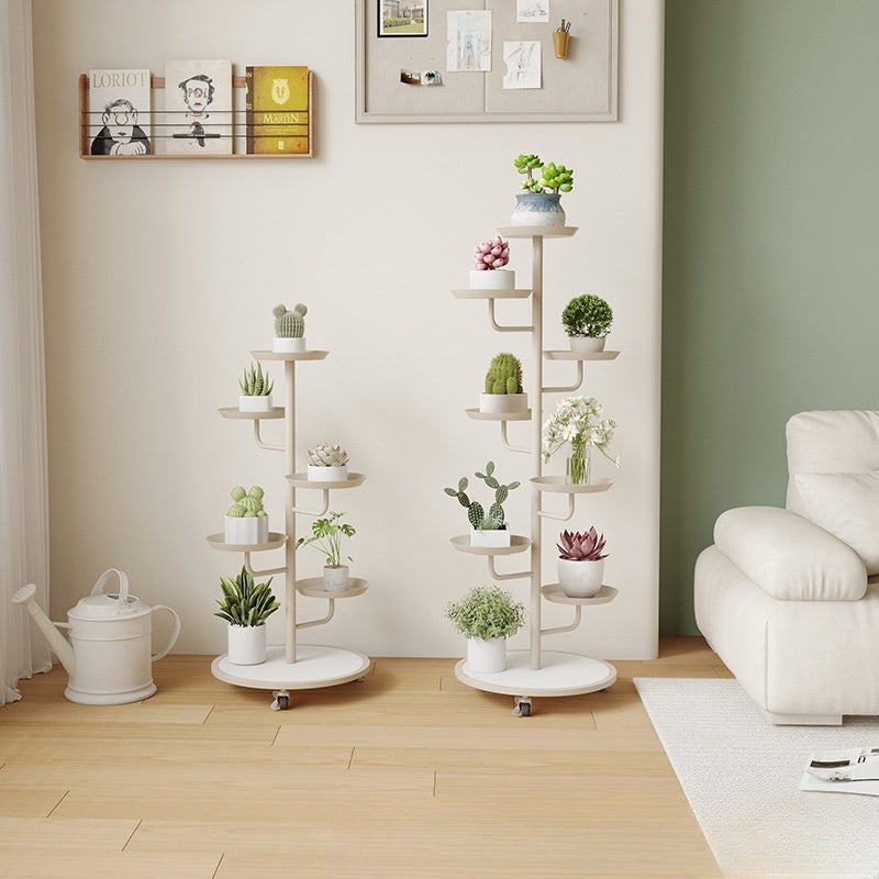 Supporto per piante alto in legno a 6/7/8/9 ripiani, mensole multiple per vasi da fiori, scaffale angolare moderno, espositore per fioriere, organizer per giardino/balcone/soggiorno (sette strati