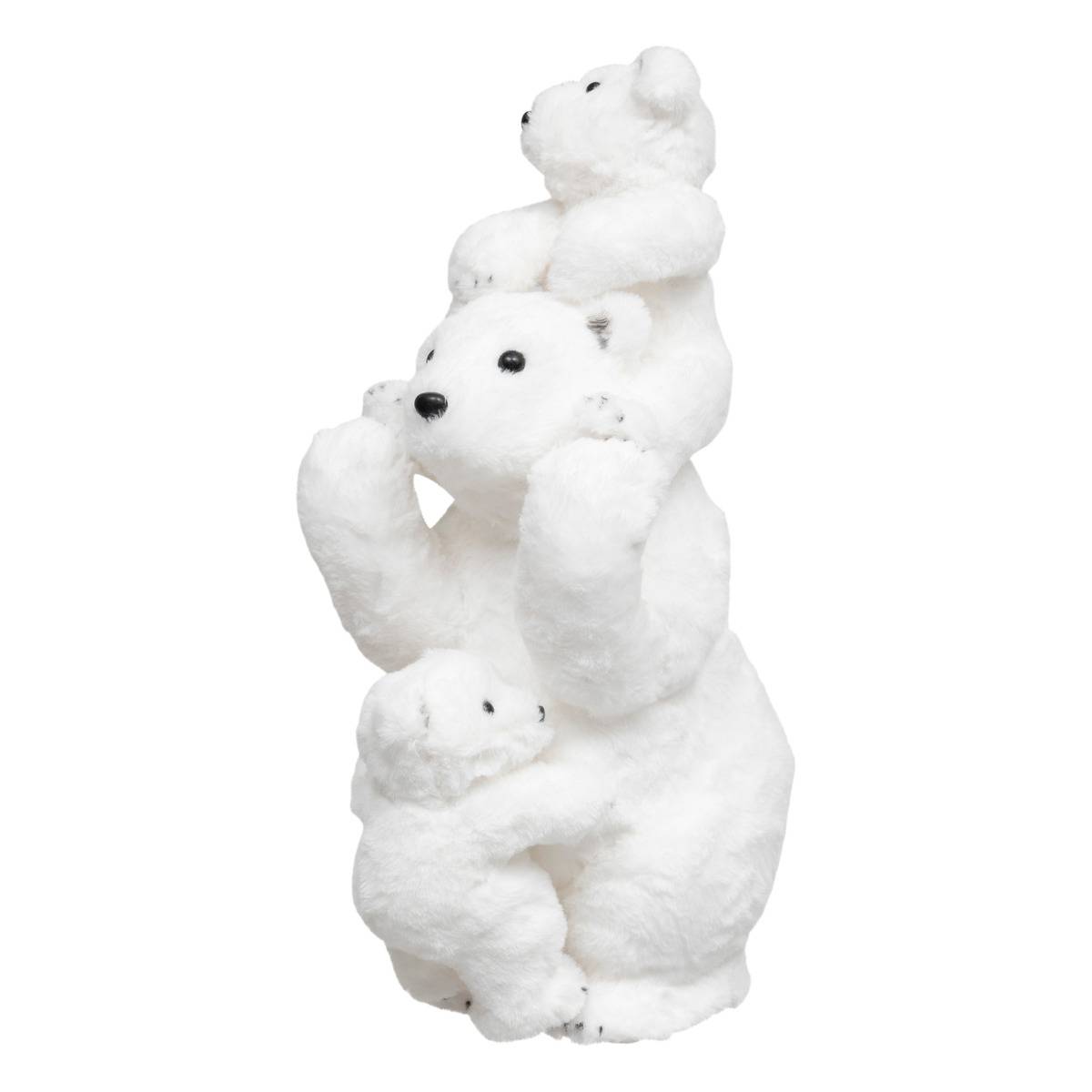 Figurka - mama miś polarny z maluszkami 52 cm