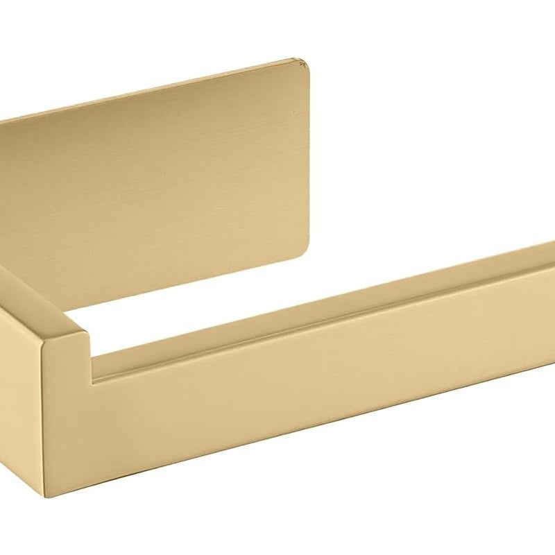 Uchwyt na papier toaletowy, bez wiercenia, uchwyt na ręczniki papierowe, uchwyt ze stali nierdzewnej, odpowiedni do łazienki i kuchni (złoty)