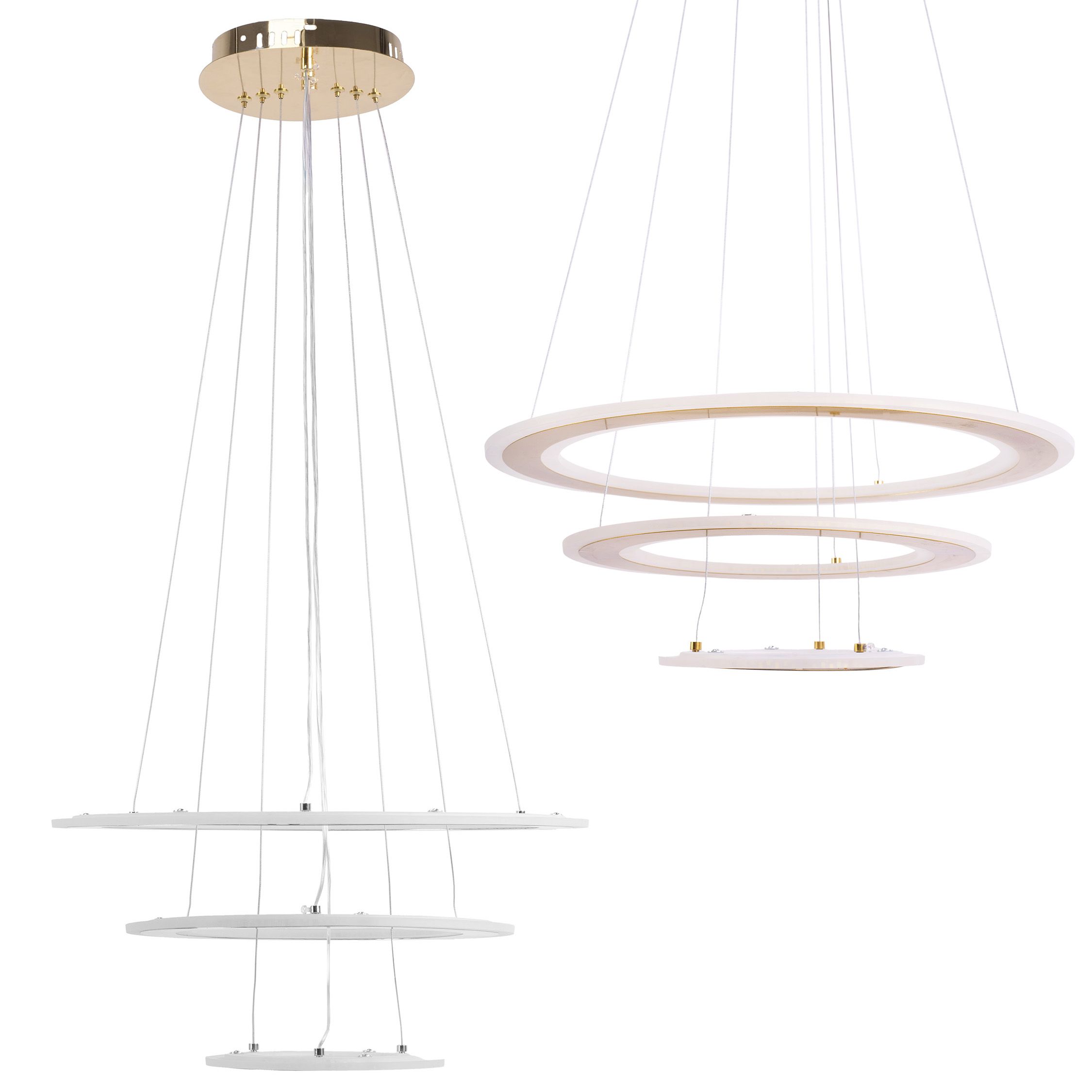 Lampa Sufitowa Wisząca Led Toolight Led G042-3Cp Złoty