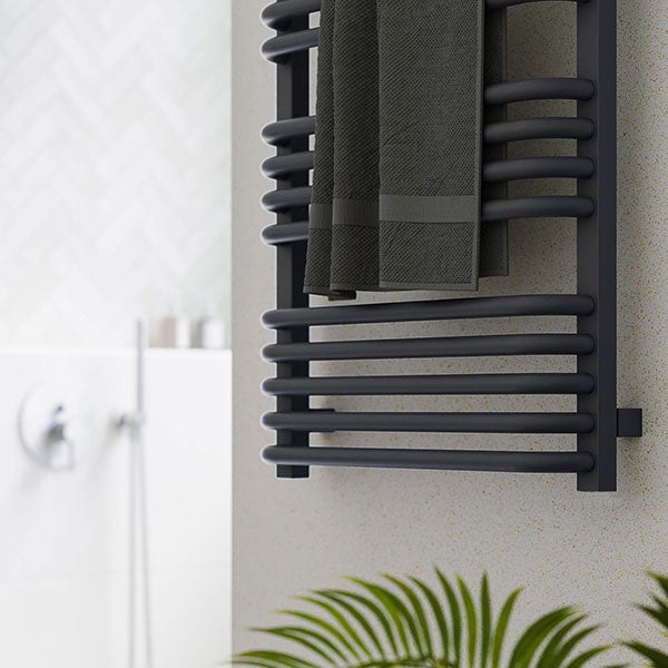 Sèche-serviette électrique noir - (HxL) 1580x700mm - 1000 Watt - 1000 Watt - ALE1580-700E8N - 5