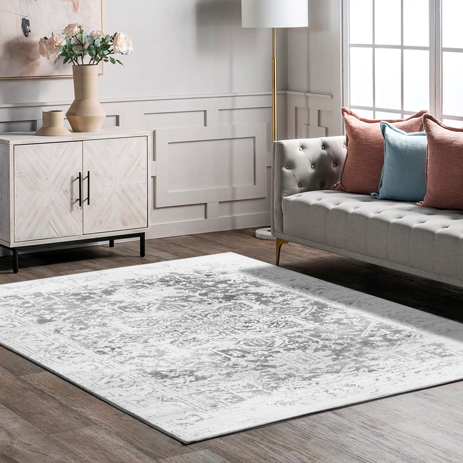 Alfombra design 140x200 light grey