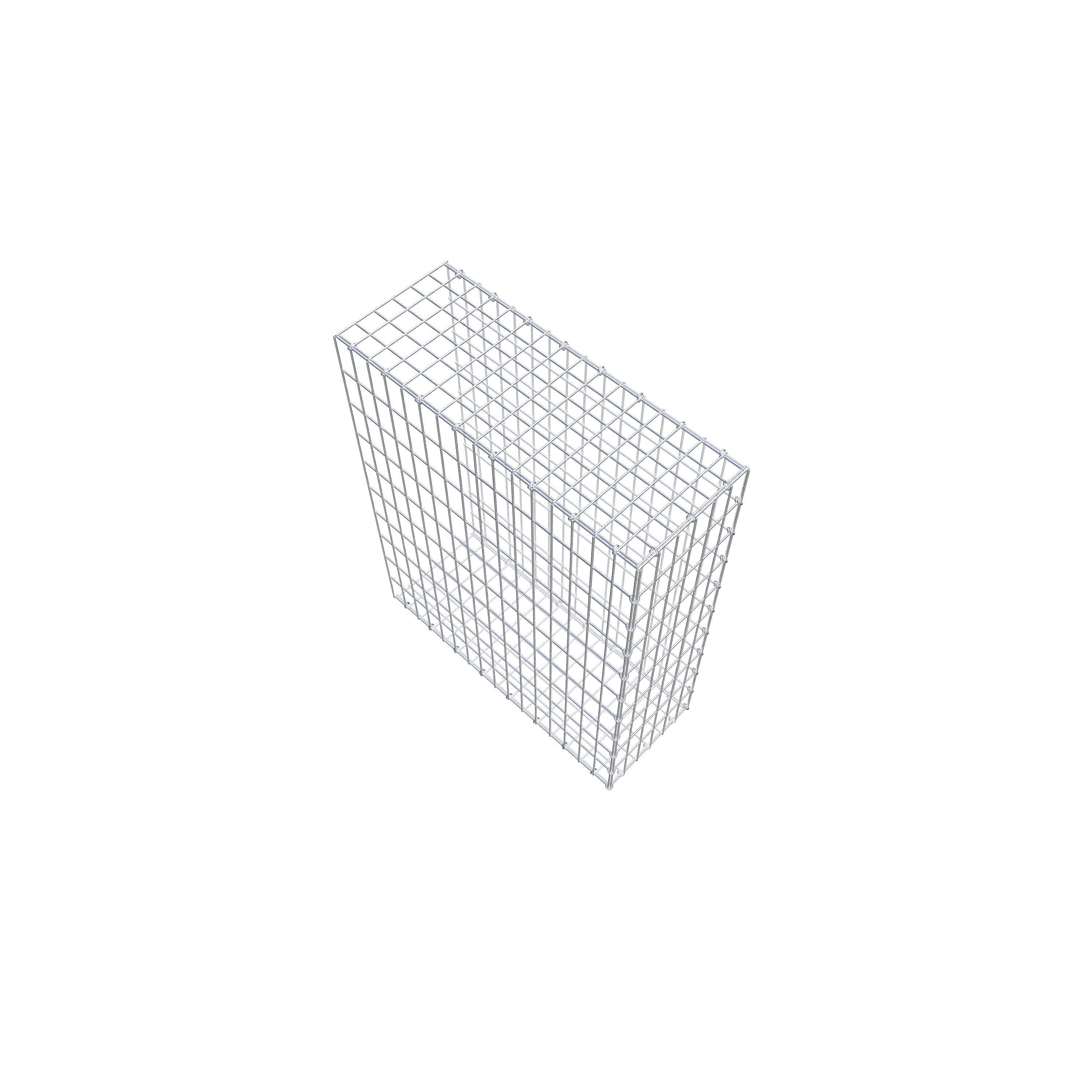 Gavión para alargar en acero galvanizado 100x80x30cm (LxAxP), malla 5 x 10cm, Anillo en C, sin rejilla frontal - 7