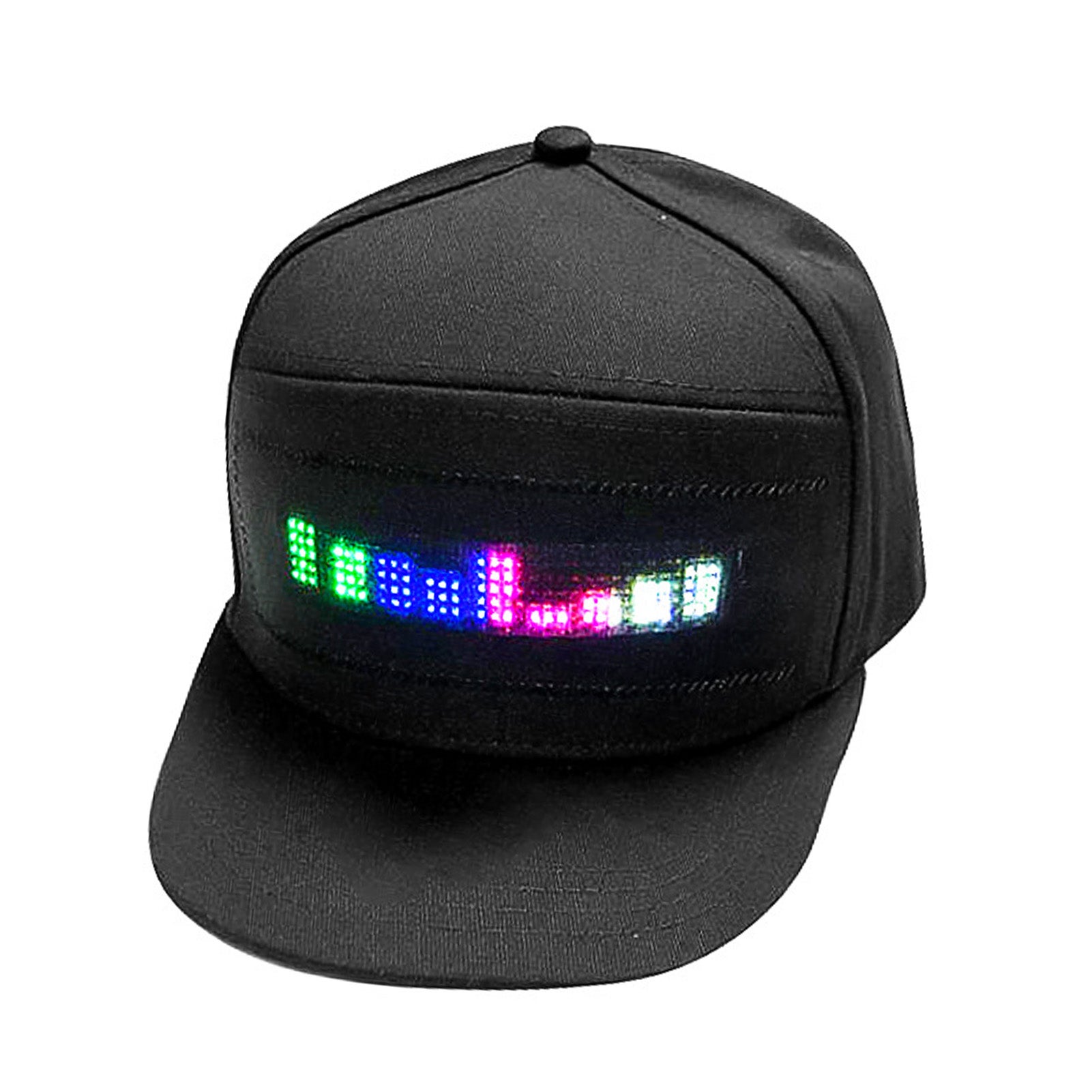Sombreros LED inteligentes, tapas de pantalla LED RGB, control de aplicación Bluetooth, texto personalizado, patrones, graffiti