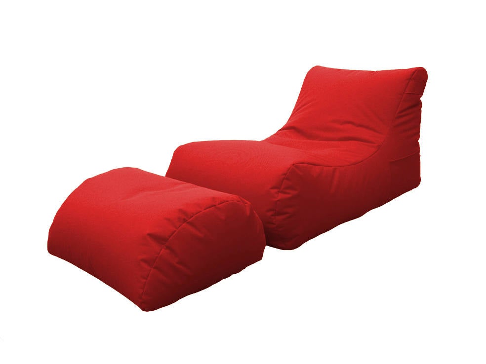 Puf alton, sillón multiusos, puf, puf reposapiés, made in italy, 120x80 h60 cm, rojo