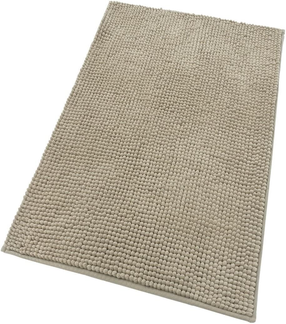 Alfombra de baño 50x80 cm pie de cama cómodo suave antideslizante absorbente color sólido pelo largo marrón