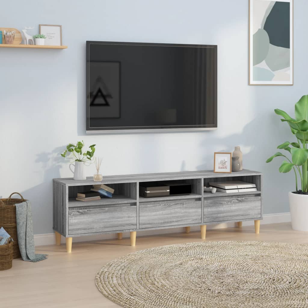 Meuble TV sonoma gris 150x30x44,5 cm bois d'ing nierie 8720845878290