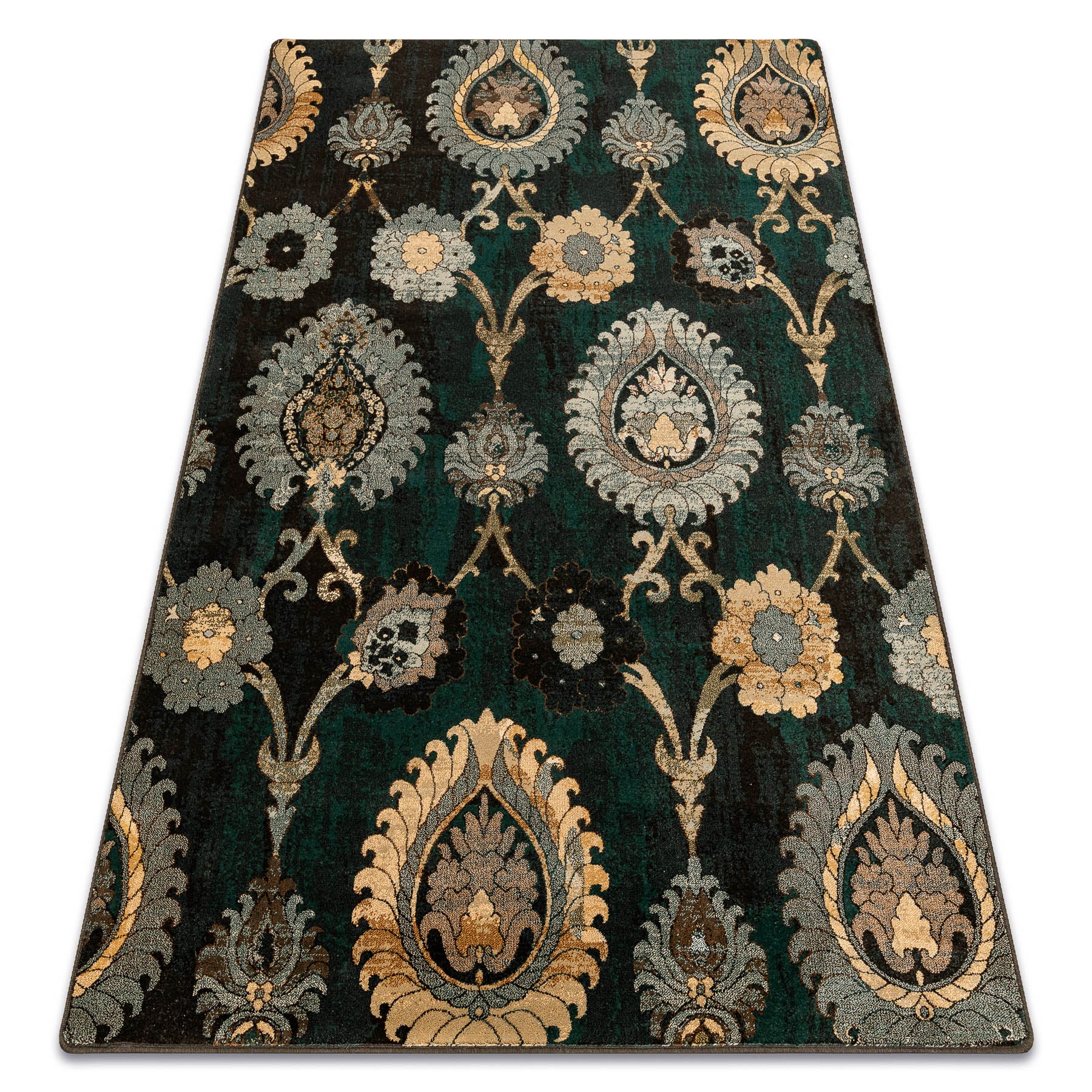 Dywan wełniany POLONIA Olivo Ornament patyna zielony 170x235 cm