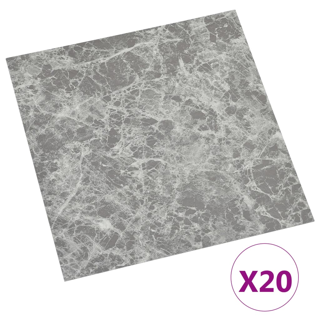 20 piezas lamas de suelo autoadhesivas | tarimas de suelo | tarimas autoadhesivas pvc 1,86 m² gris cemento cfw85569