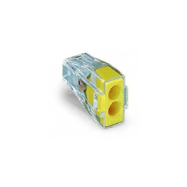 Connecteur automatique WAGO 773-102 2 positions jaune pour fils 0,5-2,5 mm² boîte de 100