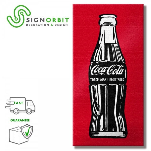 LICHTENSTEIN Coca-Cola Canvas na drewnianej ramie, 100x200 cm
