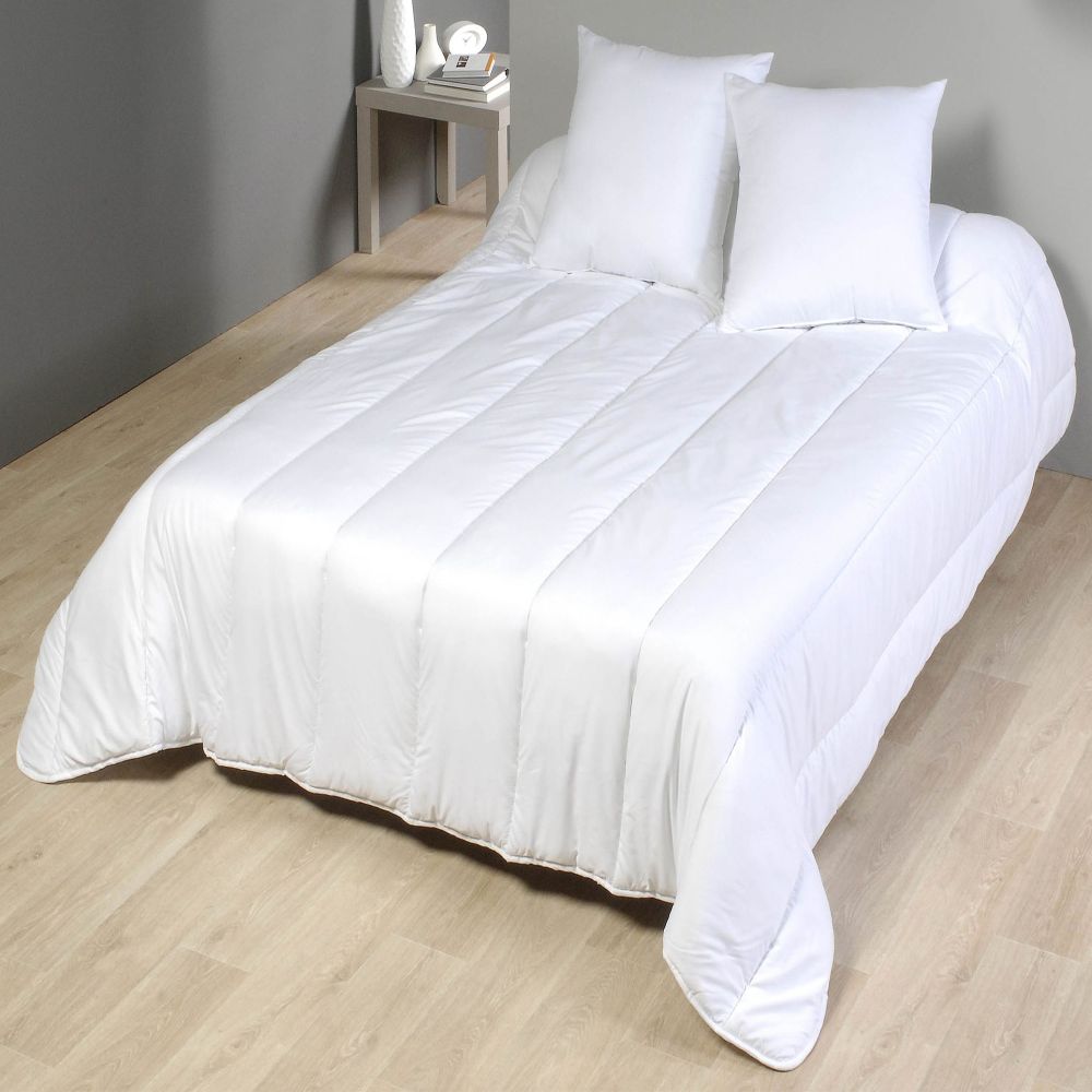 Couette 240x260 Cm Réversible Sherpa / Microfibre - 450 GSM - Thermorégulatrice, Lavable - Pour Lit 2 Personnes - 10