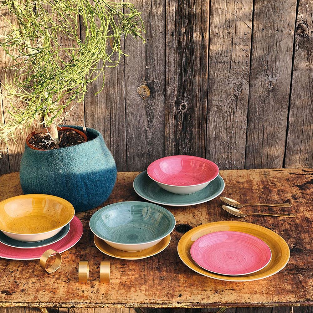 Piatti Lavastoviglie Servizio Piatti Tognana Lovely 18 Pezzi - Stoneware Multicolore Per 6 Persone Servizio Piatti 6 Persone - 9