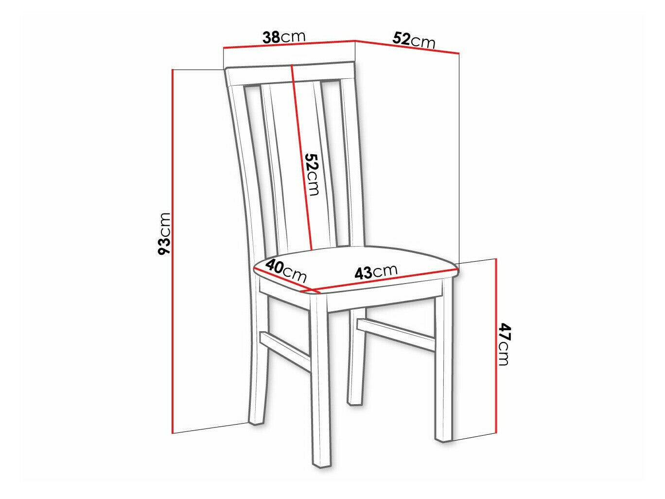 Silla Victorville 157, Verde, Roble Sonoma, 93x43x40cm, Tapiz, De madera, Madera, Muebles ya montados - 4