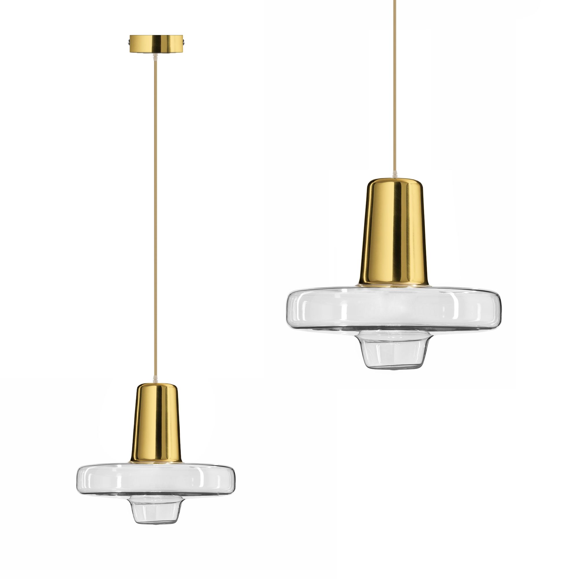Lampa Sufitowa Wisząca Led Toolight App553-1Cp Złoty
