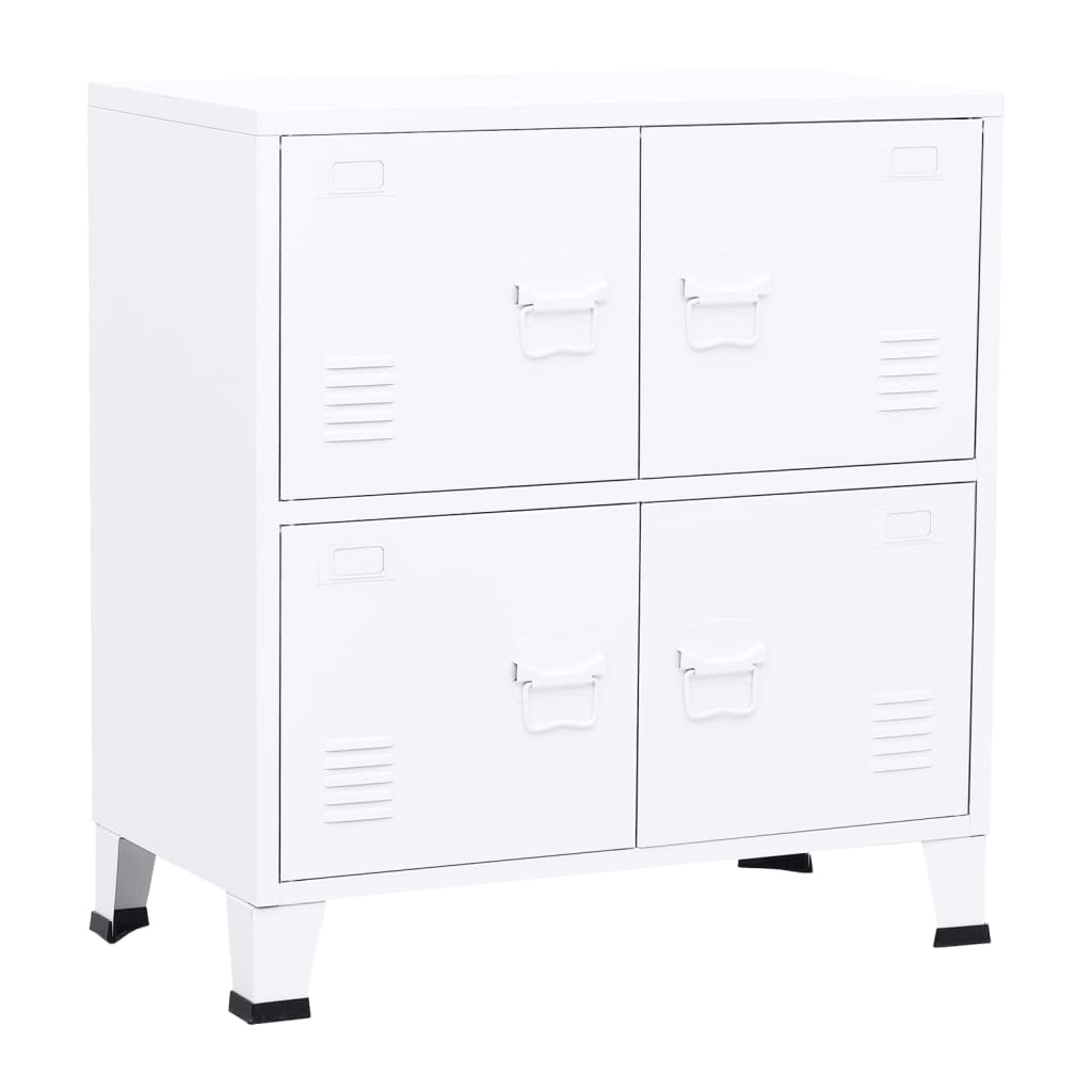 Baúl de almacenaje industrial acero blanco 75x40x80 cm | Leroy Merlin