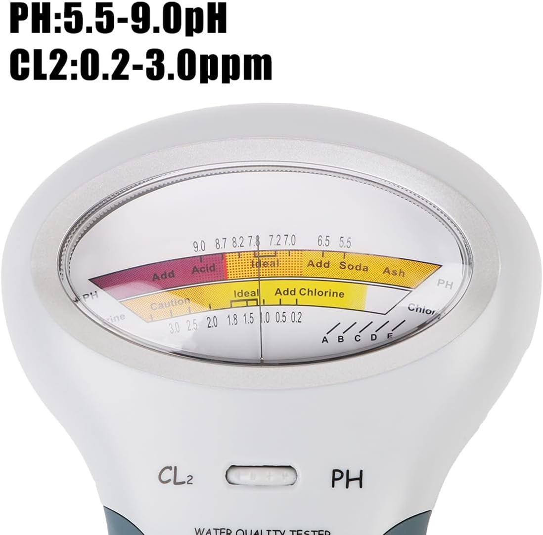 Testeur d'eau avec sonde - Testeurs de pH numériques pour l'eau - Test de piscine - Pour eau potable, bassin à poissons, piscine et aquarium - 5