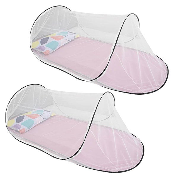 Zestaw składanych moskitier siatkowych do biwakowania na świeżym powietrzu namiotów sypialnych idealnych do akademików i na kemping x x cm