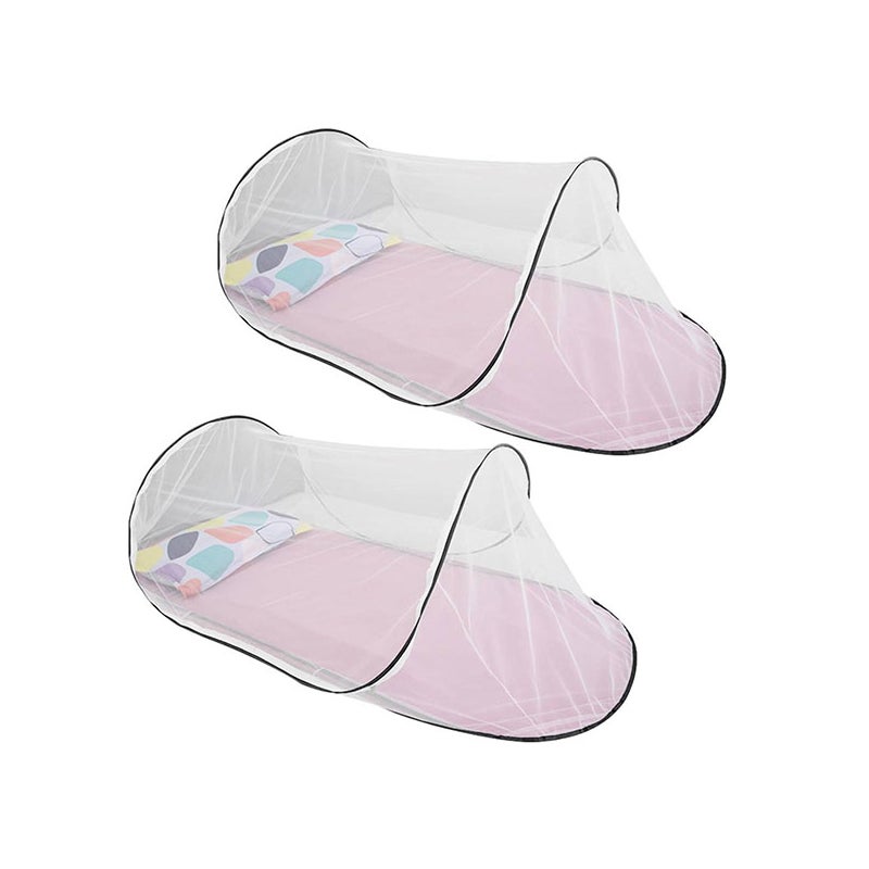 Zestaw składanych moskitier siatkowych do biwakowania na świeżym powietrzu namiotów sypialnych idealnych do akademików i na kemping x x cm