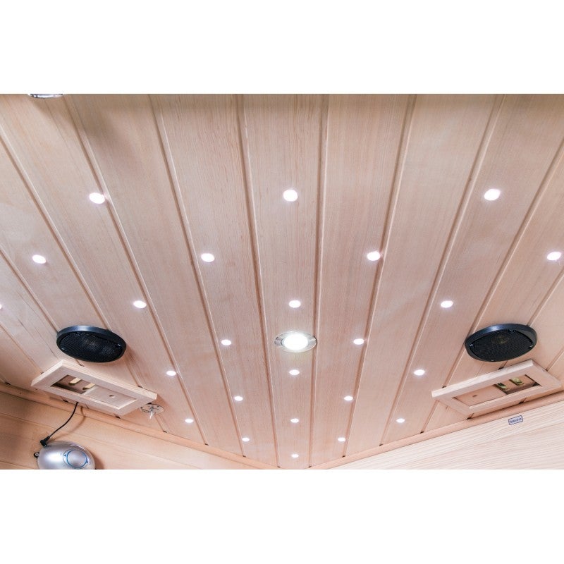SNÖ Sauna infrarouge d'angle 3 places 2180W Hemlock 9 panneaux carbone - 6