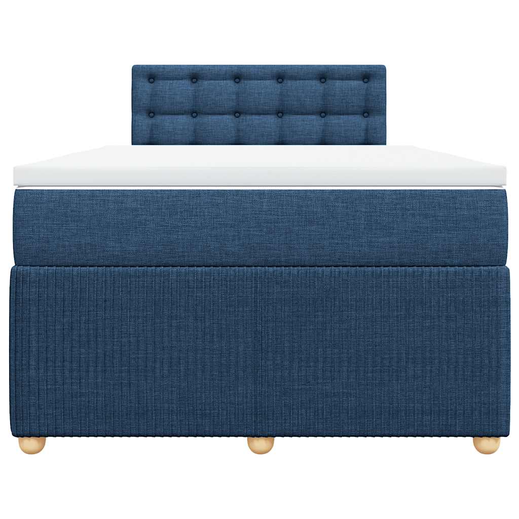 Sommier à lattes de lit avec matelas Bleu 120x200 cm Tissu - 5