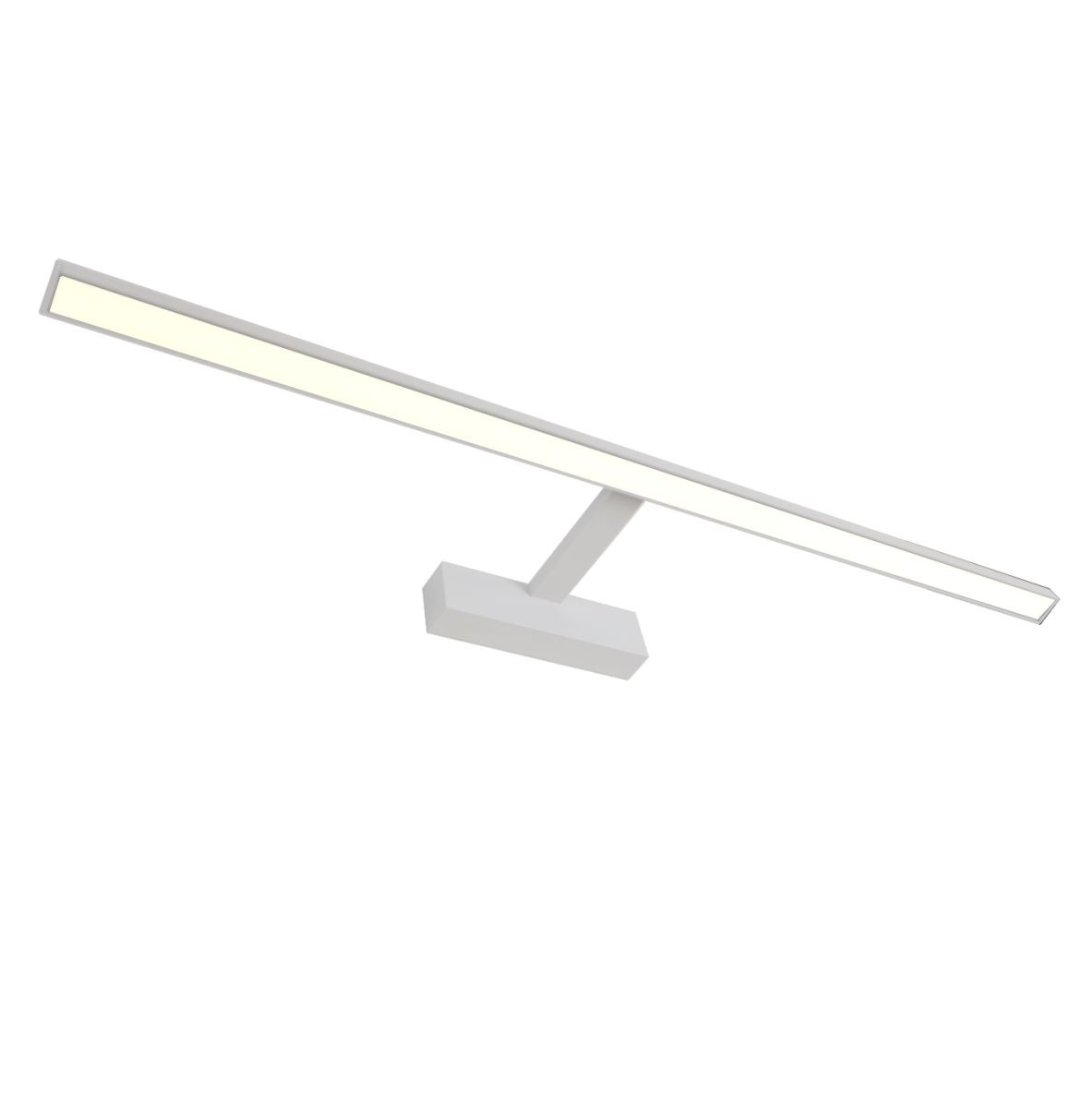 Kinkiet LED, 90 cm, matowa biel, 20 W, ciepłe światło. Przegubowy