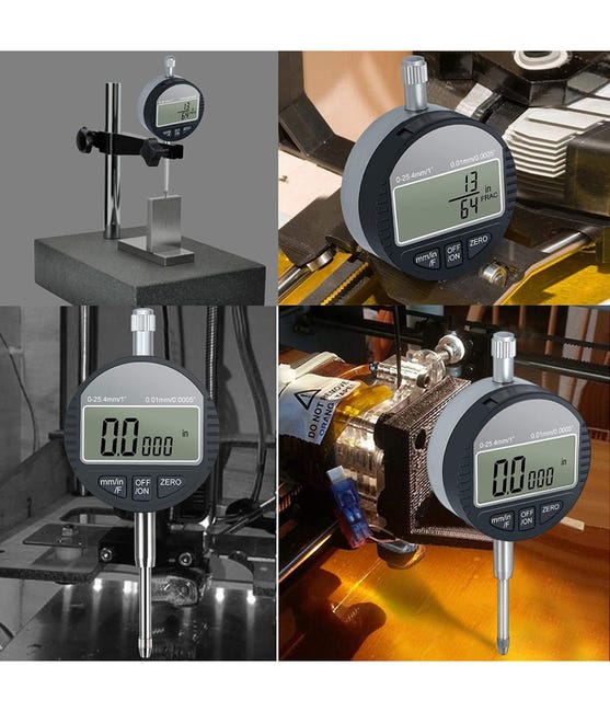 Comparatore Digitale Centesimale 0-25.4mm | Precisione 0.01mm | Per Officina - Foto 13
