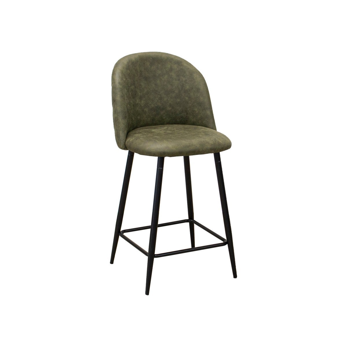 Zestaw 4 wysokich stołków Denise Sgabi, Mikrofibra, Zielony, Seven Design