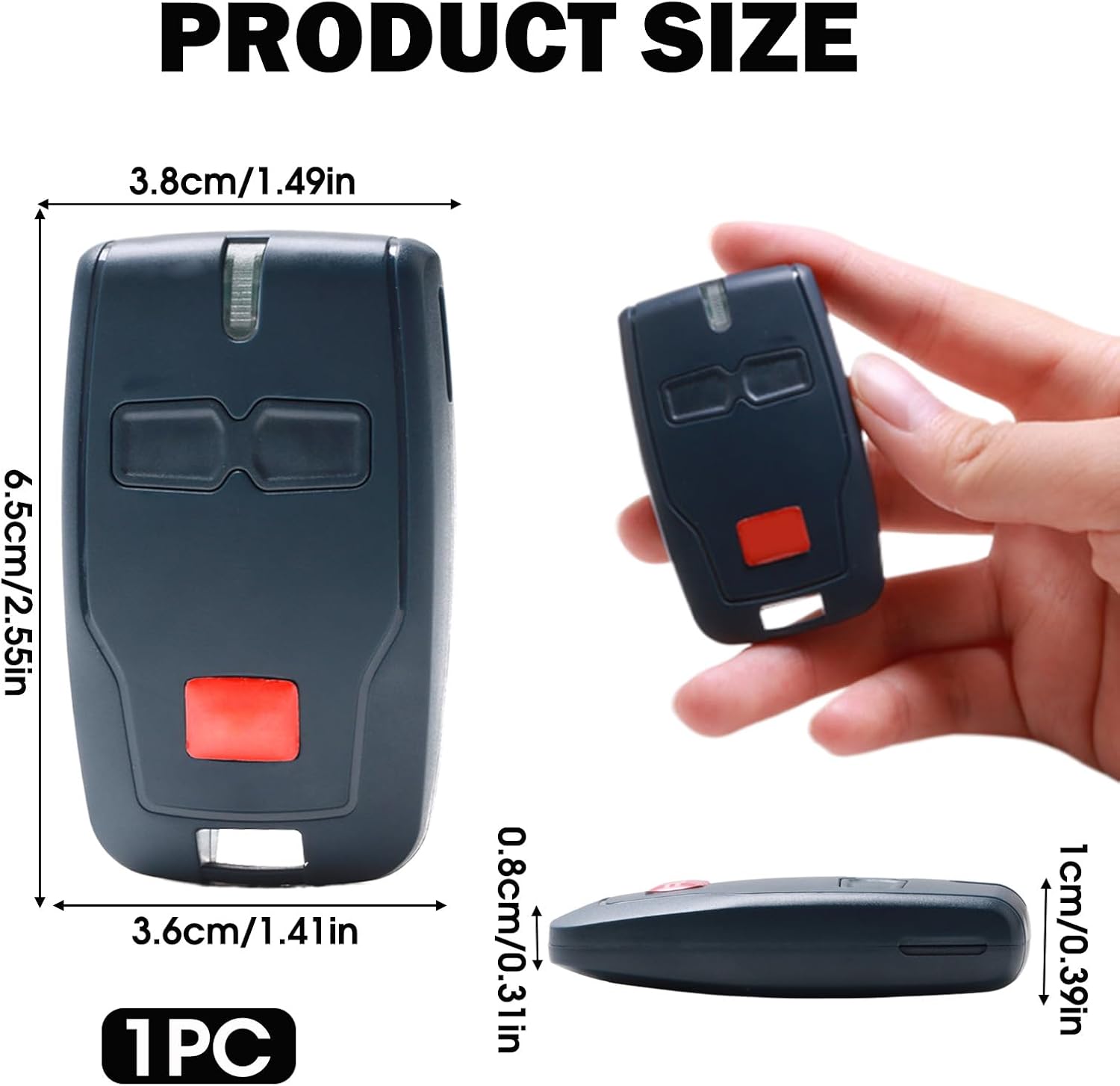 Télécommande de porte de garage pour BFT Mitto 2 B RCB, 433 MHZ pour portail électrique 2 canaux pour Rolling BFT Mitto 2, Kleio, Ghibli, TRC 2 - 2