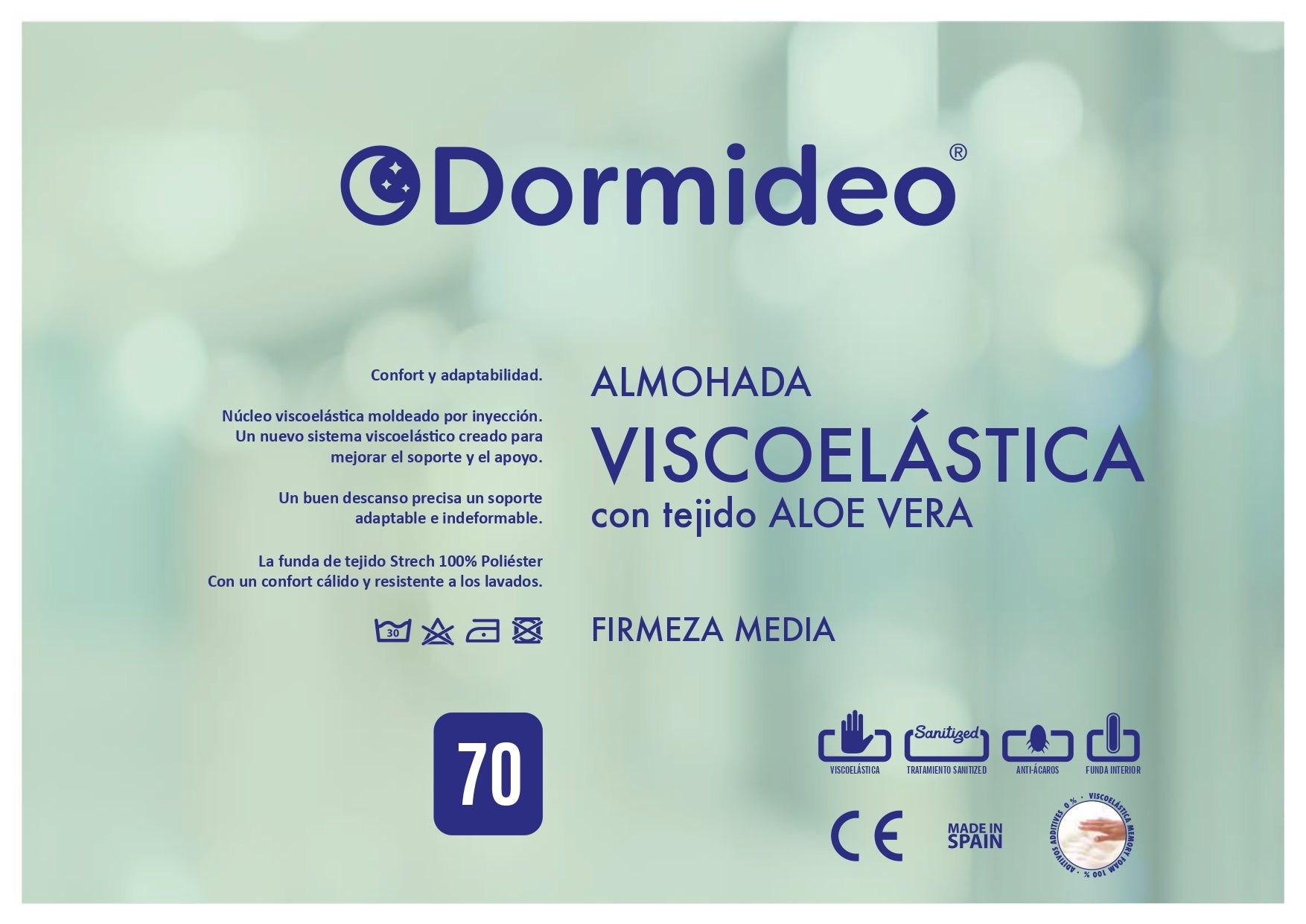 Dormideo Almohada Viscoelástica (nueva) 70 cm - 6