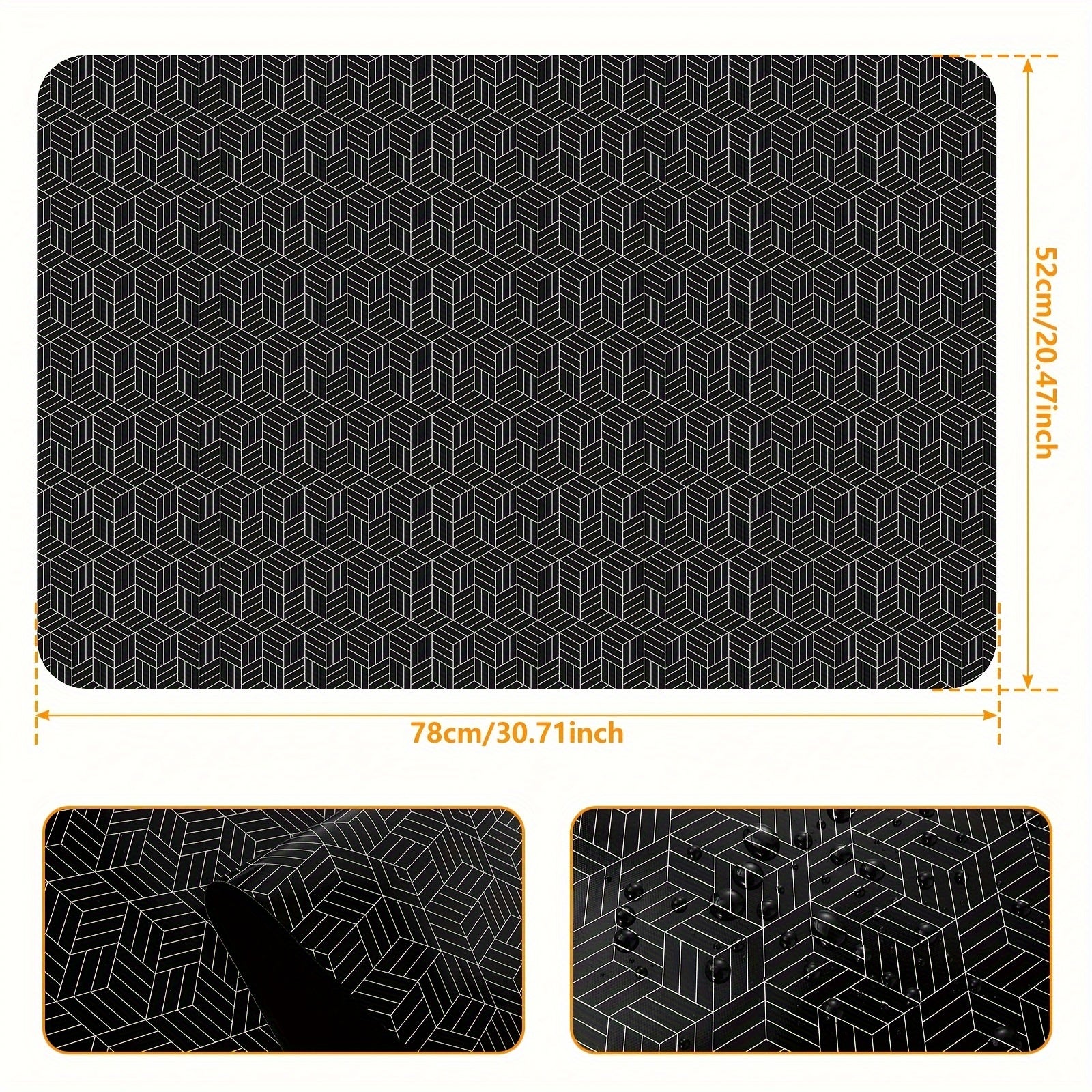 Tapis de protection pour cuisinière à induction, tapis de cuisinière à induction en silicone 52*78 cm et tapis pour four à micro-ondes - 4