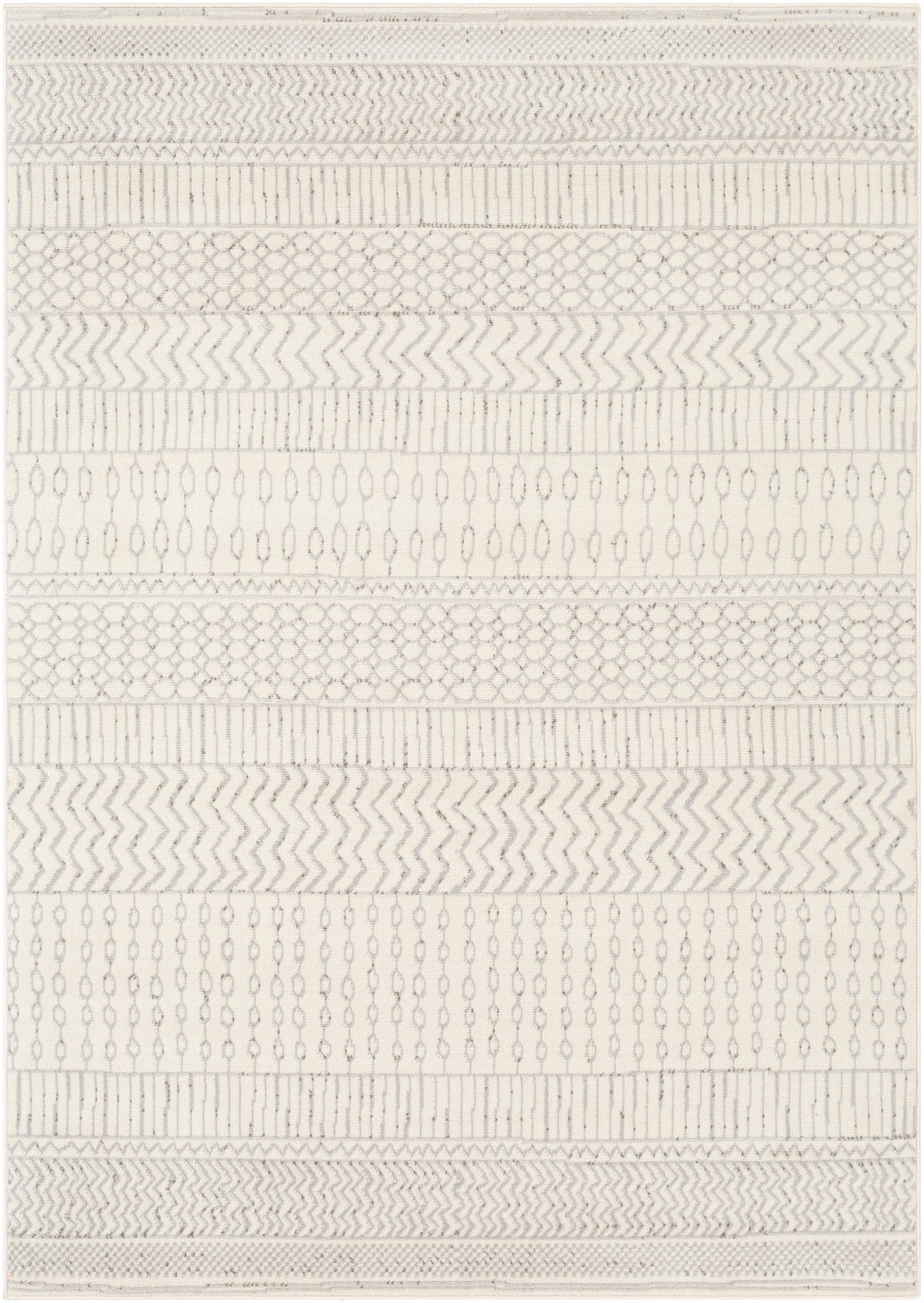 Livabliss Tapis Bohème 80x150cm - Ivoire/Vert, Imperméable - Pour Salon, Extérieur - Résistant Taches