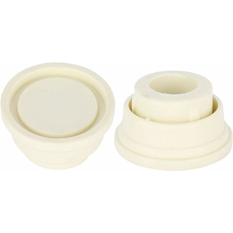 Ochraniacze na drabinki basenowe z gumy, zestaw dwóch białych ochraniaczy na drabinki basenowe