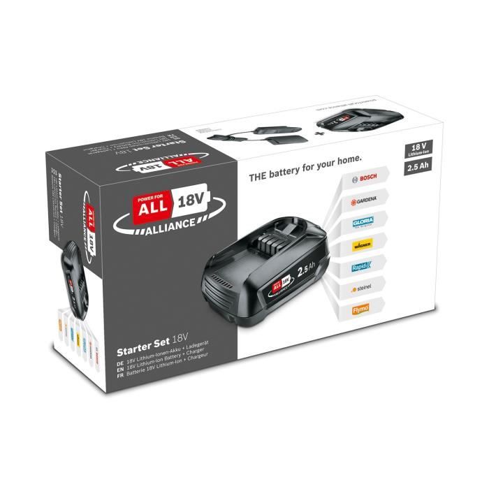 Bosch Kit De Inicio 18V, Batería 2.0Ah + Cargador Al18v-20 , Leroy Merlin