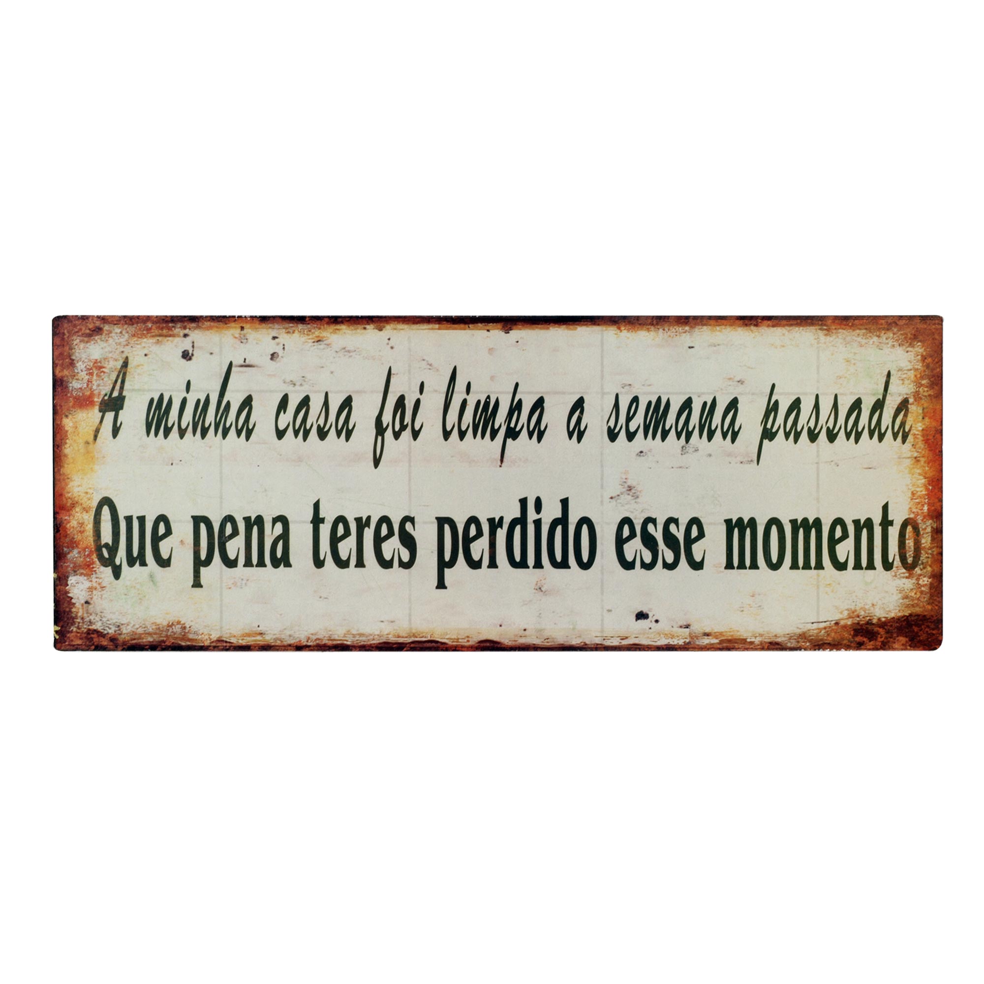Origen home decor placa pared frases placas metal | placa de metal beige rectangular - 13x36x1cm